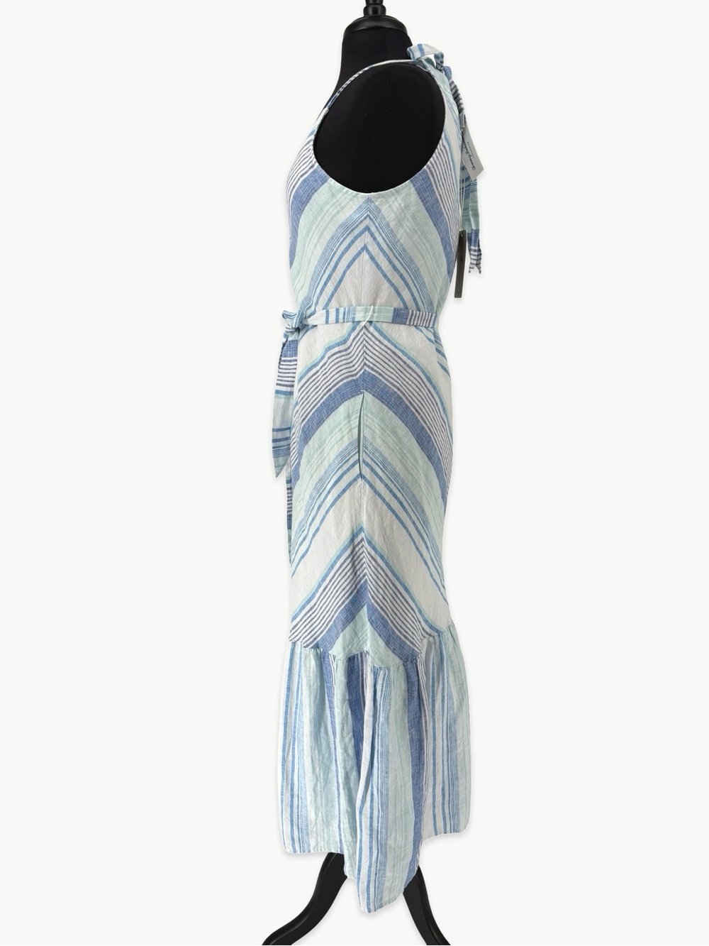 Tommy Bahama Ocean Reverie Maxi Dress Size Small Linen Stripe NWT Resort Beach - Picture 7 of 16